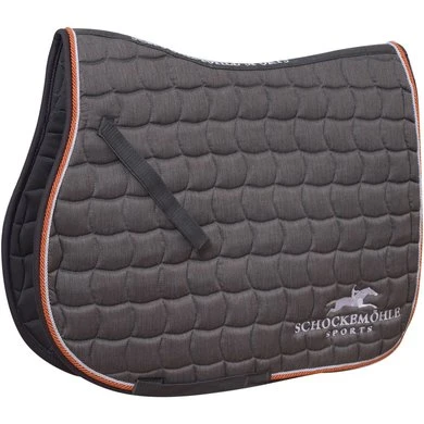 Schockemöhle Zadeldek Dynamite Logo Spr Grijs/Oranje Full