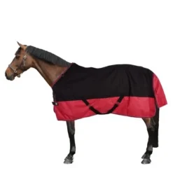 EQUITHÈME Outdoordeken Tyrex 1200D 50g Zwart/Framboos