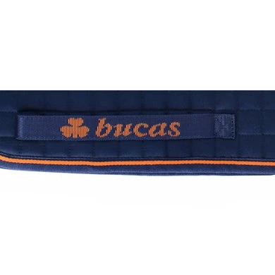 Bucas Therapy Zadeldekje Dressuur Navy/Orange Full - Afbeelding 4