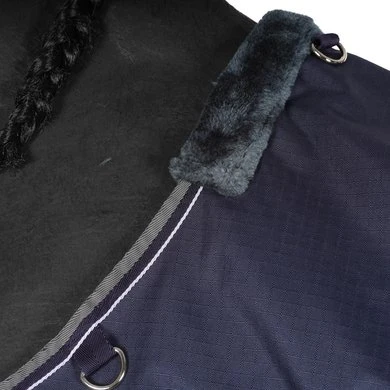 EQUITHÈME Turnout Rug Tyrex 600D 0g Navy/Grijs Dots - Afbeelding 3