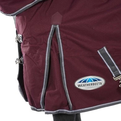 Weatherbeeta Regendeken Comfitec Plus Dynamic II Detach-A-Neck Lite Maroon/Grijs/Wit - Afbeelding 8