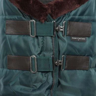 EQUITHÈME Staldeken Teddy 200g Groen/Bruin - Afbeelding 2