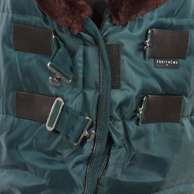 EQUITHÈME Staldeken Teddy 200g Groen/Bruin - Afbeelding 3