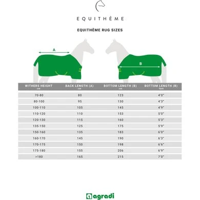 EQUITHÈME Turnout Rug Tyrex 600D 0g Navy/Grijs Dots - Afbeelding 8