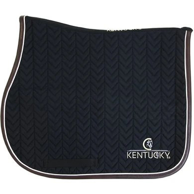 Kentucky Horsewear Kentucky Spring Zadeldekje Fishbone Leather Black Full - Afbeelding 3